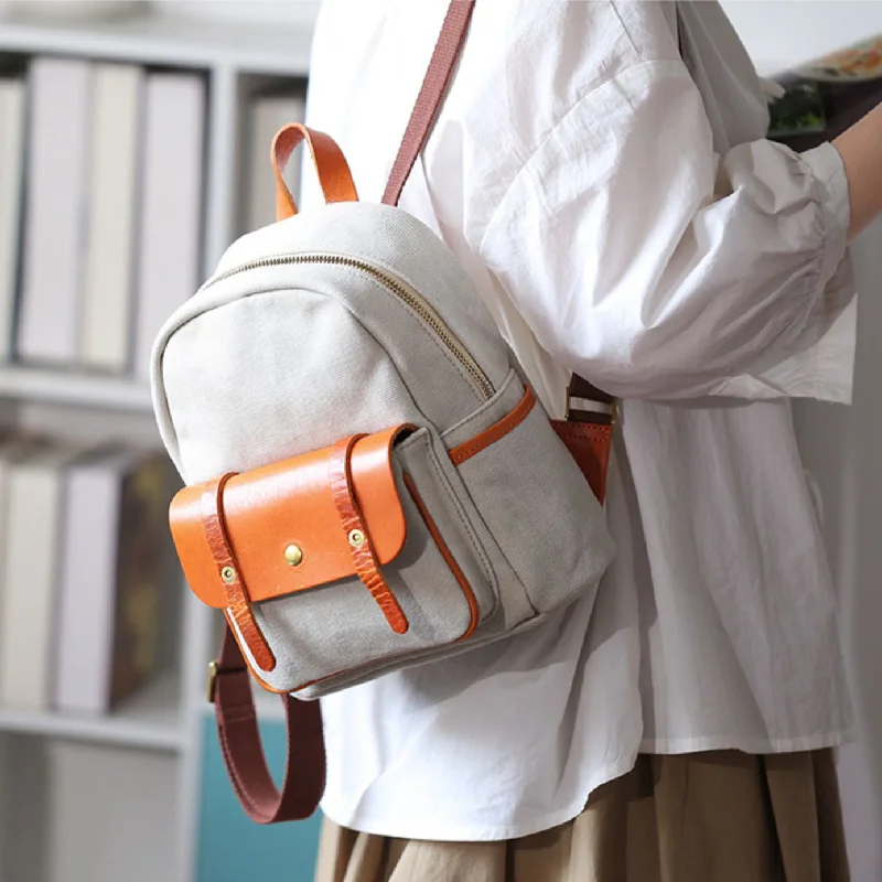 Heavy - Duty Canvas Tool Bag with Multiple Compartments for DIY Enthusiasts Cute Women's White Canvas With Leathrer Backpack Purse Canvas Rucksack Heavy - Duty Canvas Tool Bag with Multiple Compartments for DIY Enthusiasts Cute Women's White Canvas With Leathrer Backpack Purse Canvas Rucksack
