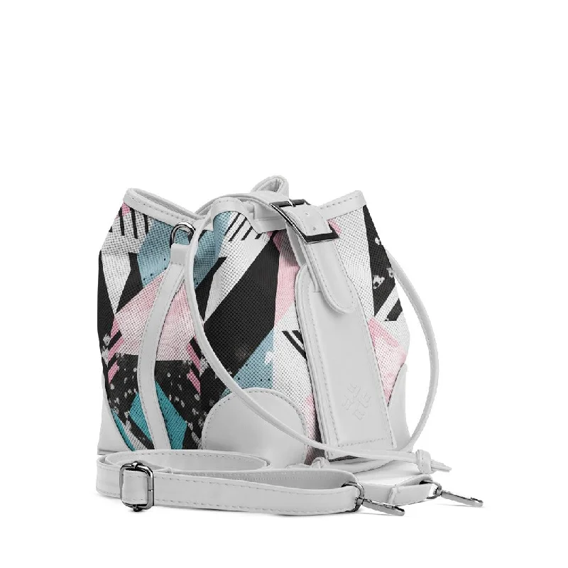 PVC Bucket Bag in Clear with Glitter Accents for a Fun and Edgy Style White Bucket Bags Sectioned