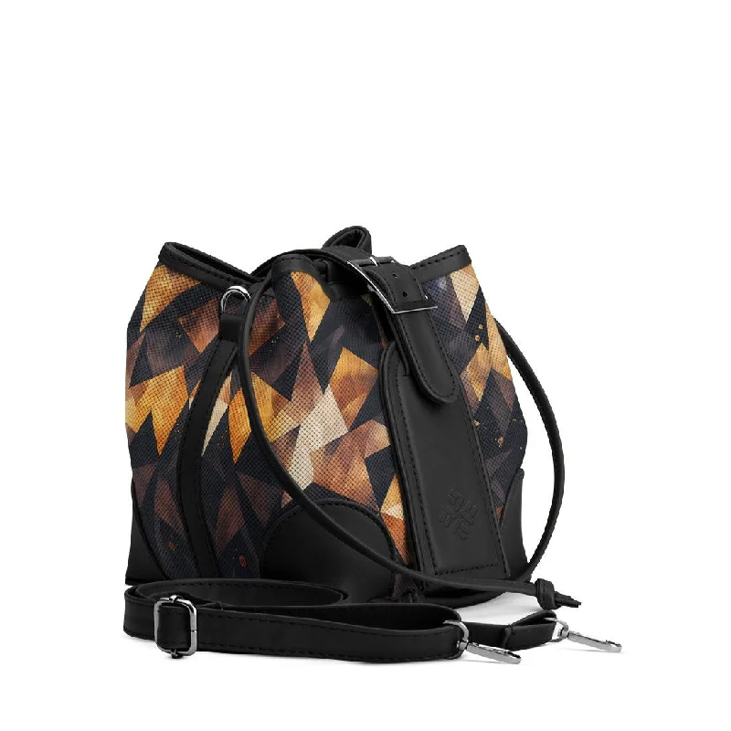 Metallic Bucket Bag in Rose Gold with Chain Strap for a Trendy Party Look Black Bucket Bags Lava Metallic Bucket Bag in Rose Gold with Chain Strap for a Trendy Party Look Black Bucket Bags Lava