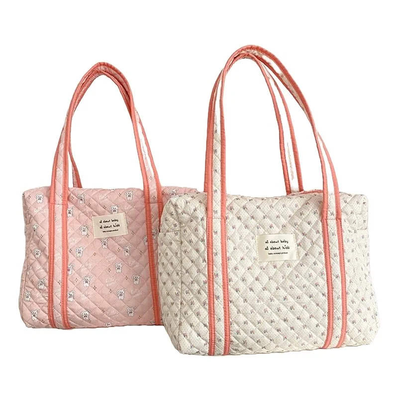 Boho - Style Embroidered Canvas Handbag for Summer Festivals Soft quilted tote bag