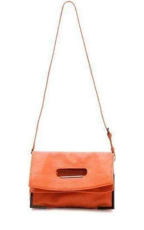 PVC Bucket Bag in Clear with Glitter Accents for a Fun and Edgy Style Orange Scoute Foldover Clutch Bag PVC Bucket Bag in Clear with Glitter Accents for a Fun and Edgy Style Orange Scoute Foldover Clutch Bag