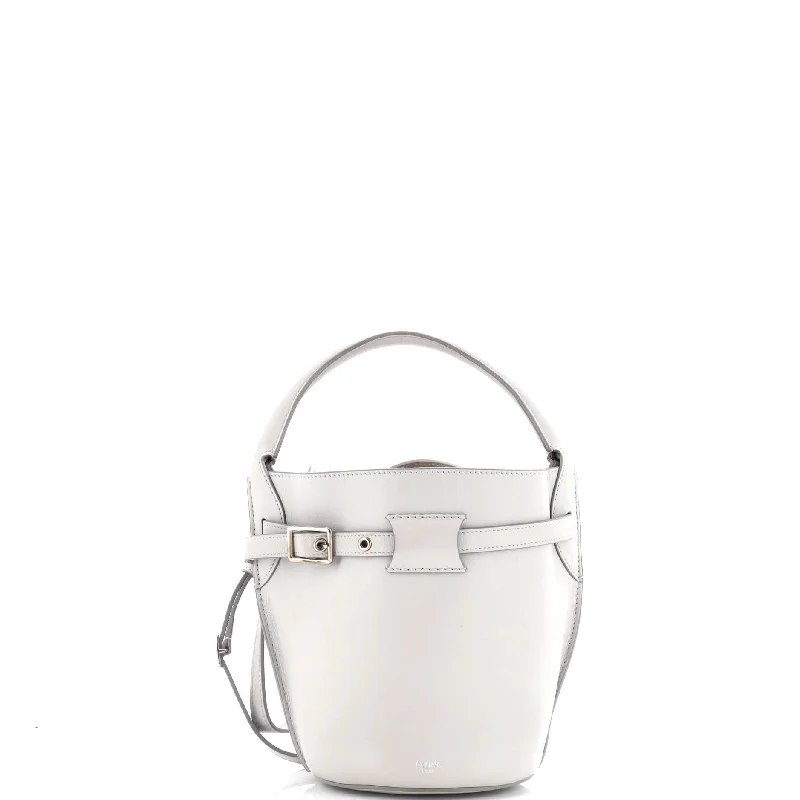 Faux Fur - Lined Bucket Bag in White for a Cozy Winter Accessory Big Bag Bucket Leather Nano