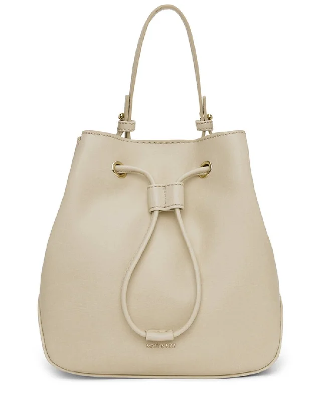 PVC Bucket Bag in Clear with Glitter Accents for a Fun and Edgy Style MATT & NAT Dupont Bucket Bag PVC Bucket Bag in Clear with Glitter Accents for a Fun and Edgy Style MATT & NAT Dupont Bucket Bag