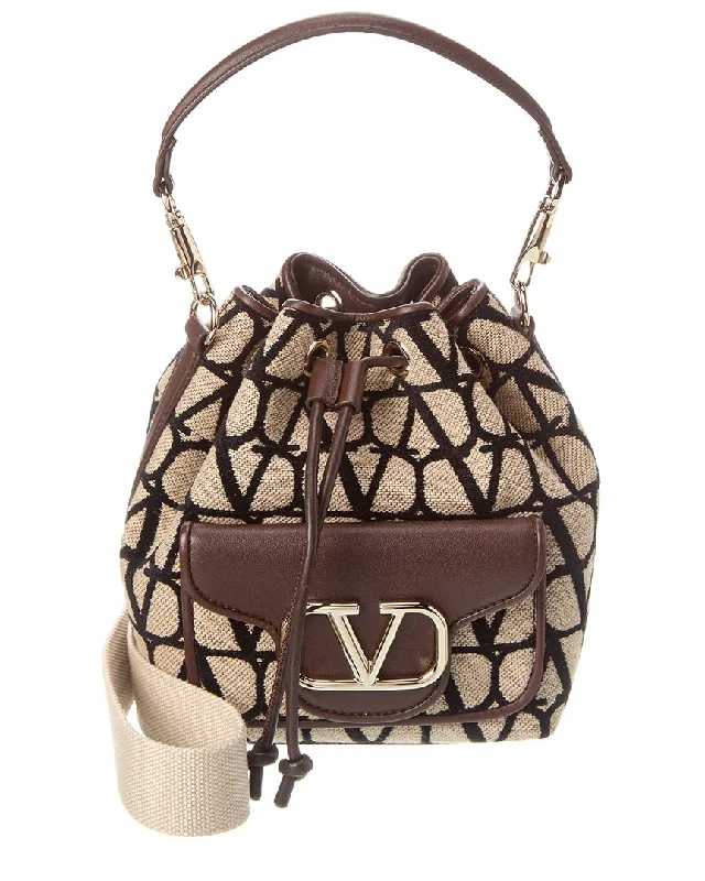 Suede Bucket Bag in Burgundy with Tassel Trim for a Boho - Chic Vibe Valentino VLogo Toile Iconographe Canvas & Leather Bucket Bag Suede Bucket Bag in Burgundy with Tassel Trim for a Boho - Chic Vibe Valentino VLogo Toile Iconographe Canvas & Leather Bucket Bag