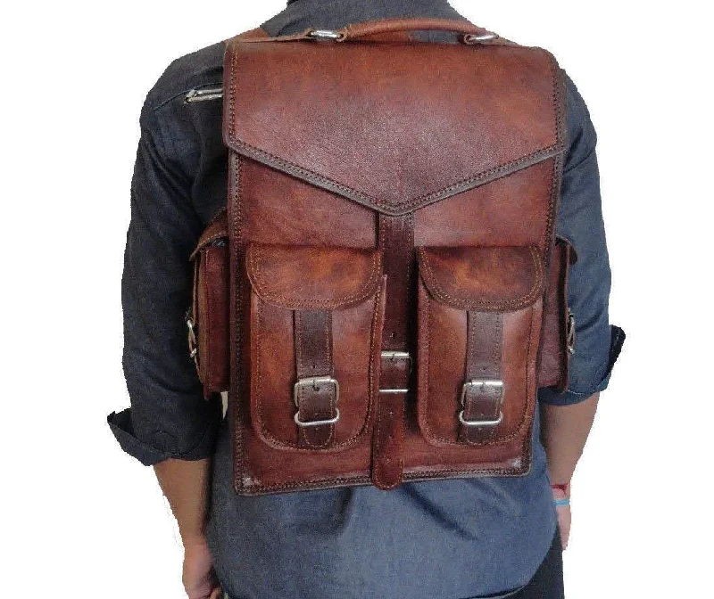 Canvas Beach Bag with Mesh Pockets for Sand - Free Drying Brown Vintage Leather Backpack Laptop Messenger Bag Rucksack Sling For Men Women (11″ X 15″) Canvas Beach Bag with Mesh Pockets for Sand - Free Drying Brown Vintage Leather Backpack Laptop Messenger Bag Rucksack Sling For Men Women (11″ X 15″)