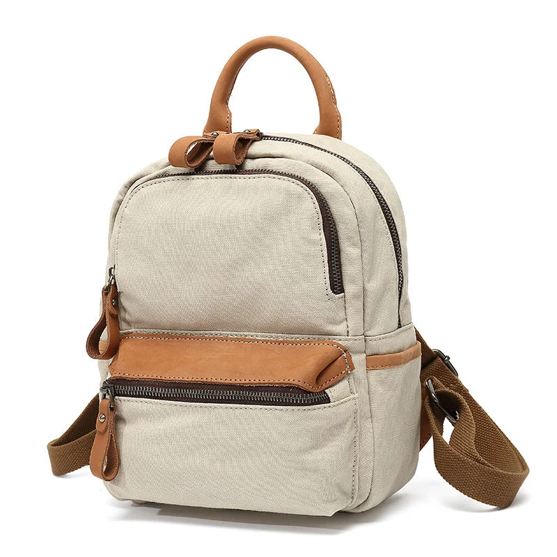 Customizable Canvas Tote Bag for Brand Promotion Ladies Small Canvas Leather Hiking Backpack Purse With Pockets Small Rucksack Bags for Women Customizable Canvas Tote Bag for Brand Promotion Ladies Small Canvas Leather Hiking Backpack Purse With Pockets Small Rucksack Bags for Women