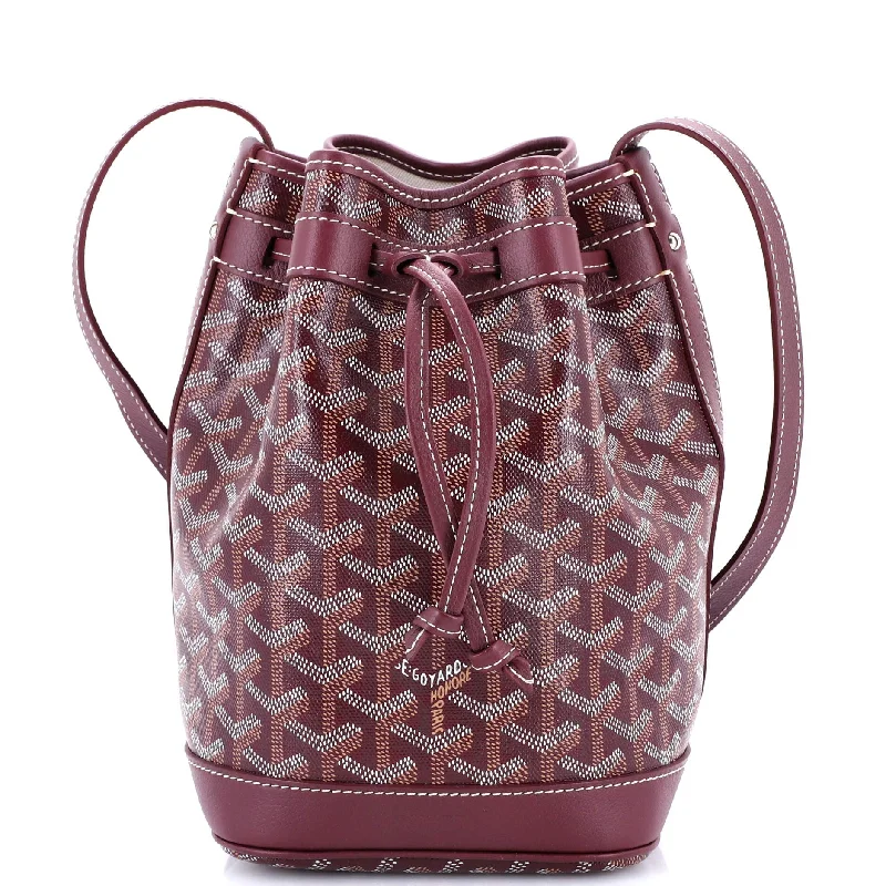 Canvas Bucket Bag in Navy Blue with Striped Interior for a Nautical - Inspired Outfit Petit Flot Bucket Bag Coated Canvas PM Canvas Bucket Bag in Navy Blue with Striped Interior for a Nautical - Inspired Outfit Petit Flot Bucket Bag Coated Canvas PM