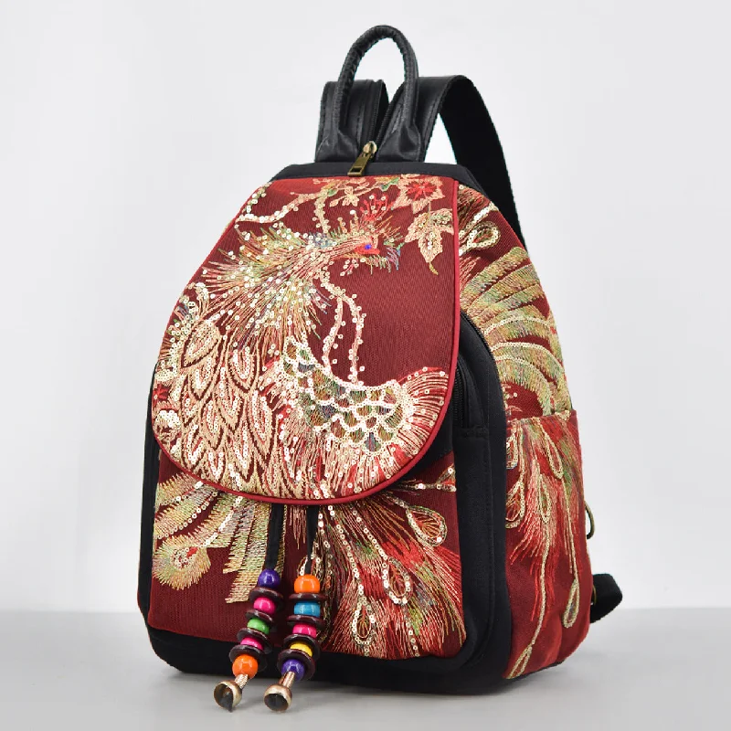 Military - Inspired Canvas Rucksack for Outdoor Adventures Boho Womens Embroidery Small Cloth Backpack Bag Canvas Rucksack Military - Inspired Canvas Rucksack for Outdoor Adventures Boho Womens Embroidery Small Cloth Backpack Bag Canvas Rucksack