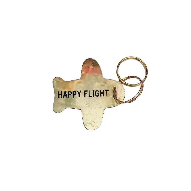 Kids' Canvas Backpack with Fun Animal Prints for School Happy Flight Brass Bag Tag - Key Holder -Golden Kids' Canvas Backpack with Fun Animal Prints for School Happy Flight Brass Bag Tag - Key Holder -Golden