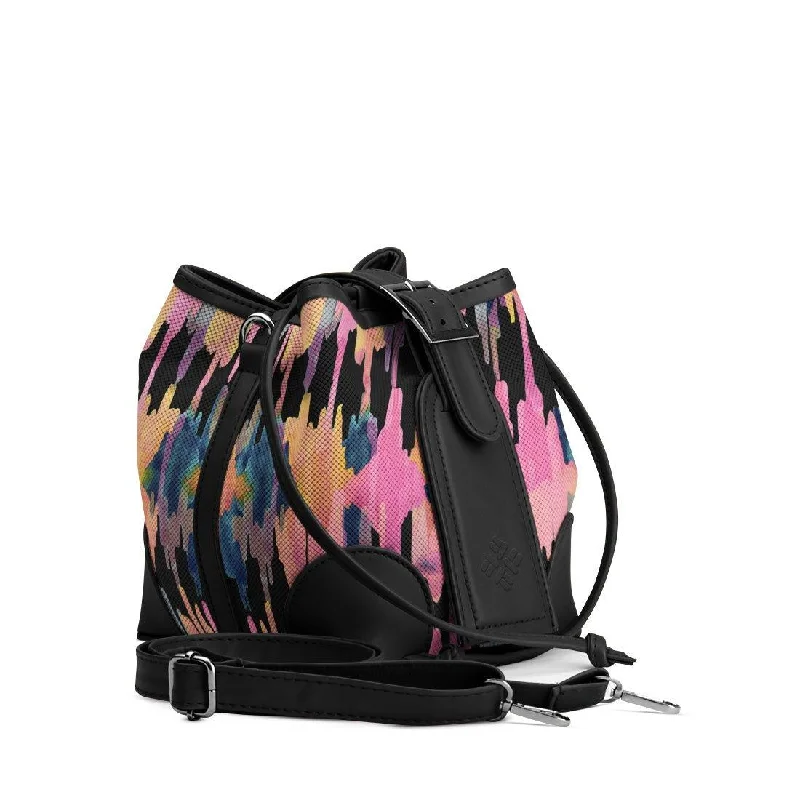 Canvas and Leather - Trimmed Bucket Bag in Beige for a Casual Weekend Getaway Black Bucket Bags Rose quarts Canvas and Leather - Trimmed Bucket Bag in Beige for a Casual Weekend Getaway Black Bucket Bags Rose quarts