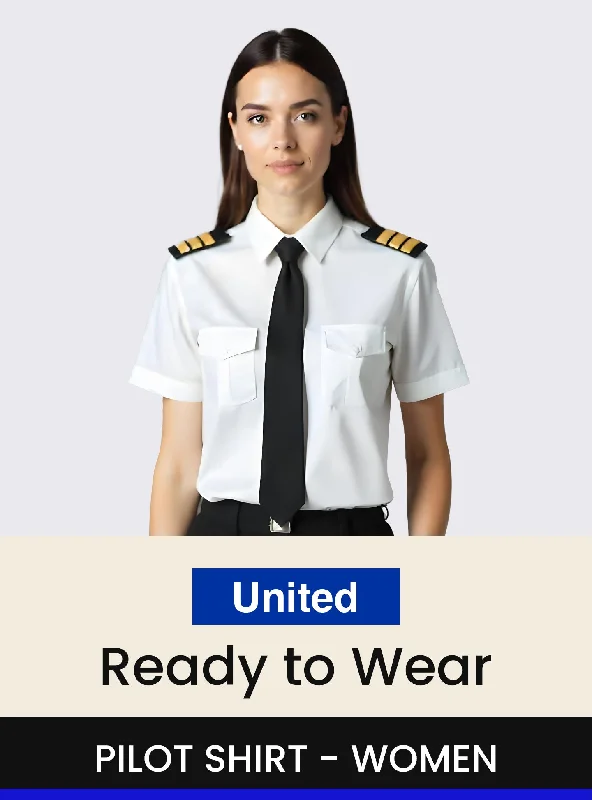 Recycled Canvas Shoulder Bag for Eco - Conscious Consumers United Short Sleeve Standard Women's Pilot Shirt