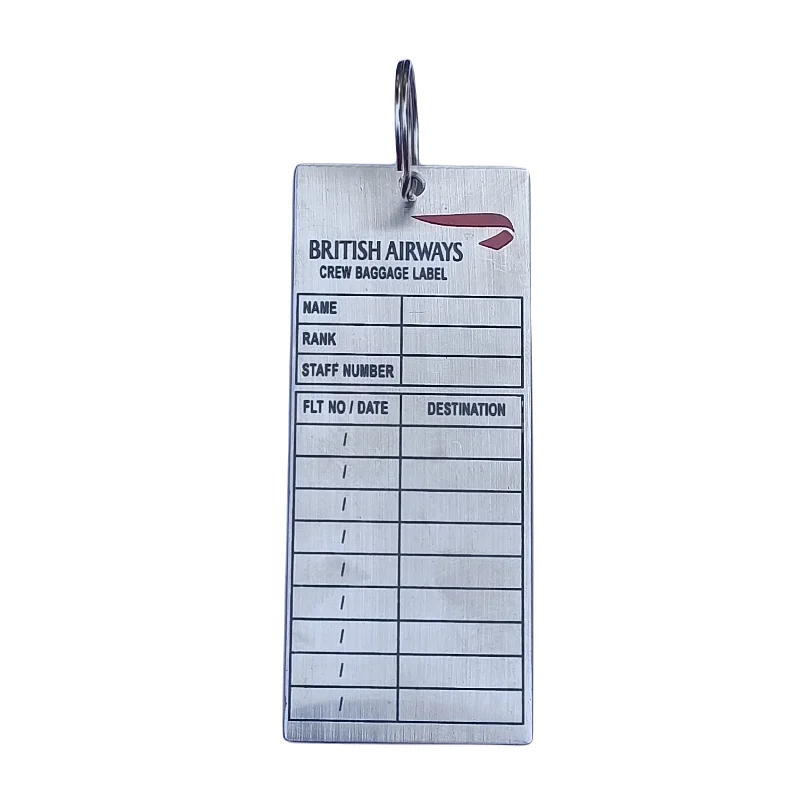 Waterproof Canvas Messenger Bag for Commuting in All Weather BRITISH AIRWAYS CREW BAGGAGE LABEL BRASS TAG RECTANGLE SILVER Waterproof Canvas Messenger Bag for Commuting in All Weather BRITISH AIRWAYS CREW BAGGAGE LABEL BRASS TAG RECTANGLE SILVER