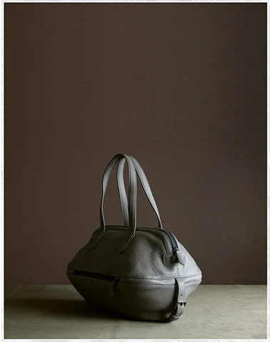 Vegan Leather Bucket Bag in Light Gray for the Ethical Fashionista Womens Leather Barrel Shoulder Purse Womens Gray Bucket Leather Handbag Shoulder Bag for Ladies
