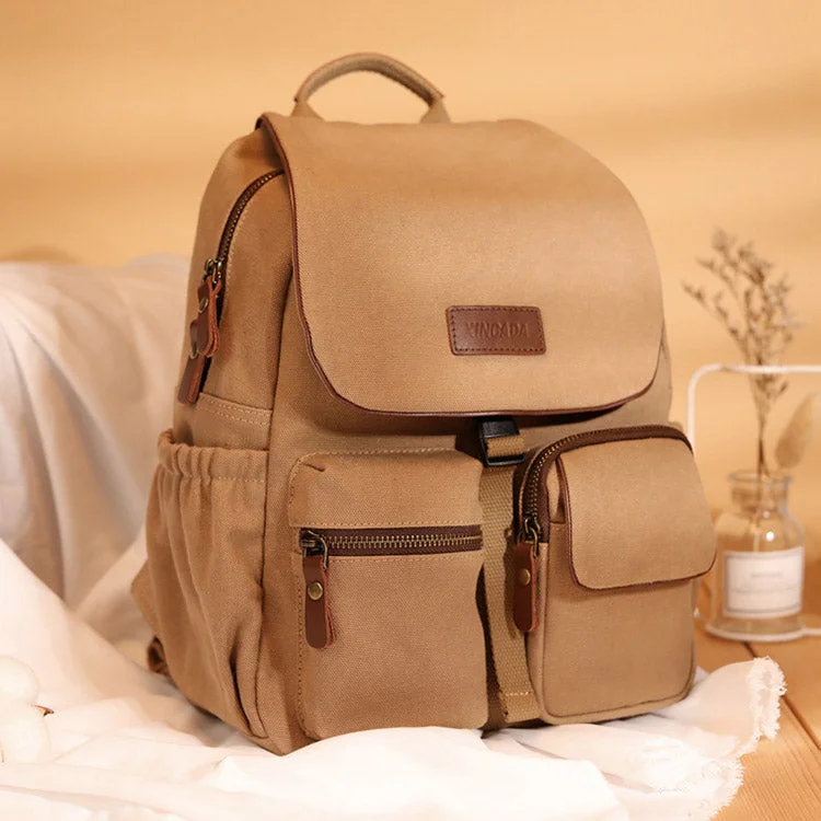Canvas Drawstring Backpack for Gym and Workout Gear Vintage Women's Canvas And Leather Backpack Purse Rucksack With Pockets For Women Canvas Drawstring Backpack for Gym and Workout Gear Vintage Women's Canvas And Leather Backpack Purse Rucksack With Pockets For Women