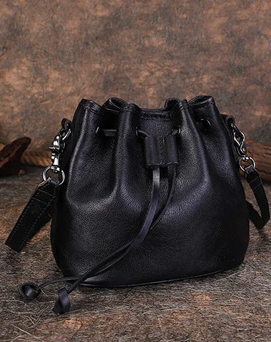 Women's Quilted Bucket Bag in Black with Silver Hardware for a Classic and Timeless Style Vintage Black Leather Womens Bucket Shoulder Bags Bucket Crossbody Purse for Women Women's Quilted Bucket Bag in Black with Silver Hardware for a Classic and Timeless Style Vintage Black Leather Womens Bucket Shoulder Bags Bucket Crossbody Purse for Women