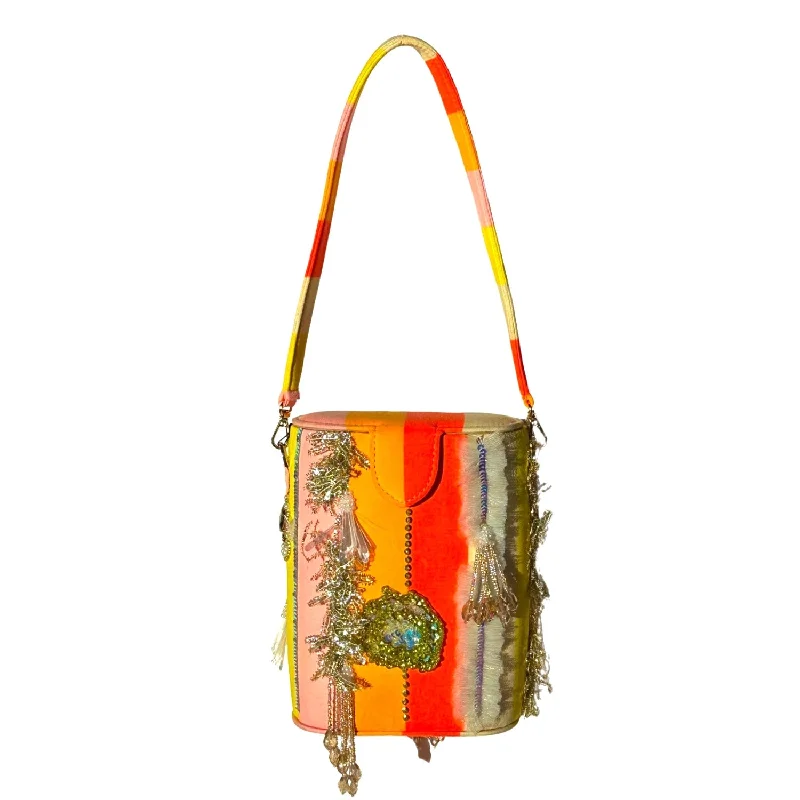 Women's Quilted Bucket Bag in Black with Silver Hardware for a Classic and Timeless Style Mai Tai Boujee Bucket Bag