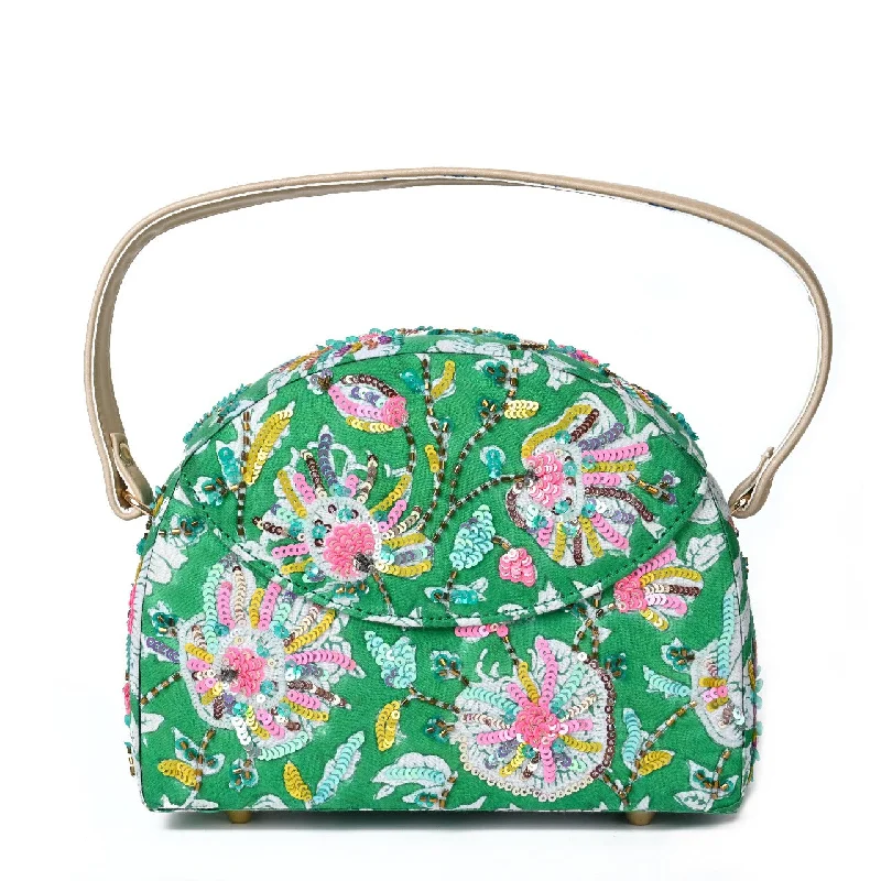 Bucket Bag with Geometric Print in Multicolor for a Contemporary and Eye - Catching Appeal Green Garden Half Moon Bag Bucket Bag with Geometric Print in Multicolor for a Contemporary and Eye - Catching Appeal Green Garden Half Moon Bag