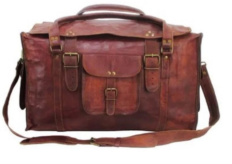 Minimalist Canvas Laptop Bag with Padded Interior for Protection Cuero 21" Women's Retro Style Carry on Luggage Flap Duffel Leather Duffel Bag Minimalist Canvas Laptop Bag with Padded Interior for Protection Cuero 21" Women's Retro Style Carry on Luggage Flap Duffel Leather Duffel Bag