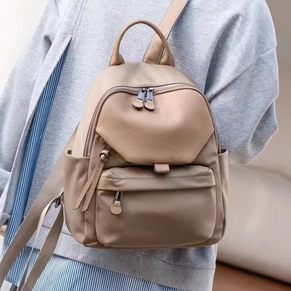 Small Canvas Crossbody Bag with Zipper Pocket for Travel Essentials Womens Lightweight Leather and Nylon Backpack Purse Comfortable Daypack for Work and Weekend Small Canvas Crossbody Bag with Zipper Pocket for Travel Essentials Womens Lightweight Leather and Nylon Backpack Purse Comfortable Daypack for Work and Weekend