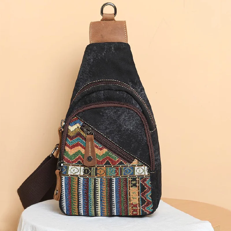 Rustic Brown Canvas Duffle Bag for Weekend Getaways Boho Women's Crossbody Chest Bag Canvas Small Sling Bag Rustic Brown Canvas Duffle Bag for Weekend Getaways Boho Women's Crossbody Chest Bag Canvas Small Sling Bag