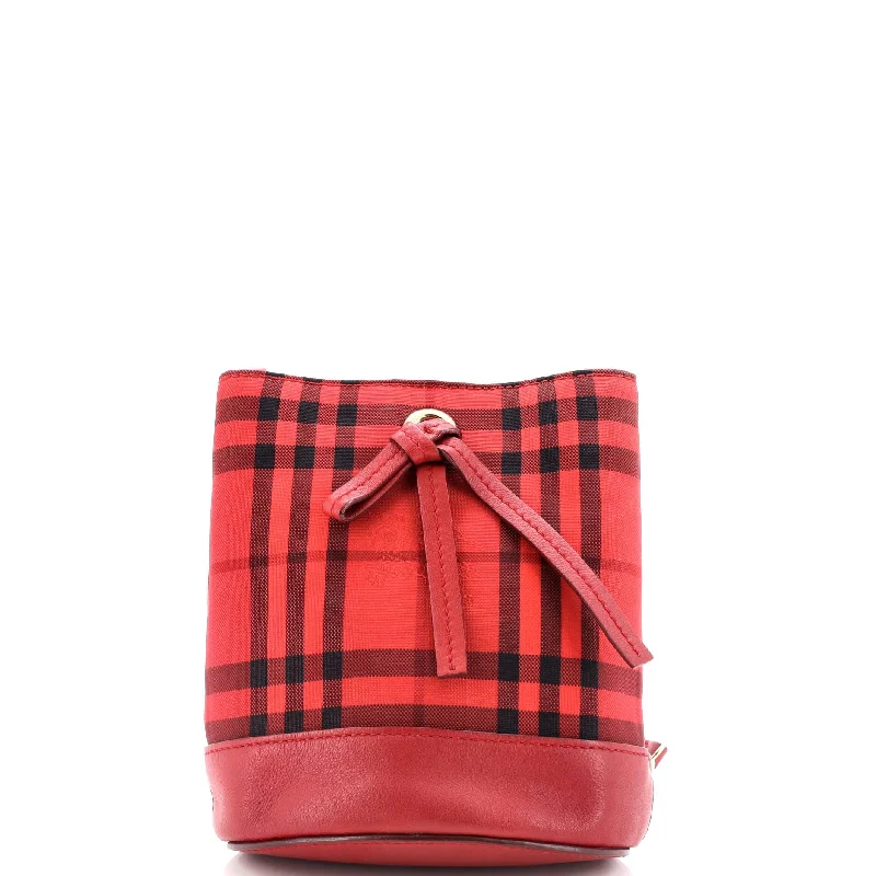Women's Bucket Bag with Adjustable Shoulder Strap in Orange for Comfort on the Go Overdyed Bucket Bag Horseferry Check Canvas Baby Women's Bucket Bag with Adjustable Shoulder Strap in Orange for Comfort on the Go Overdyed Bucket Bag Horseferry Check Canvas Baby
