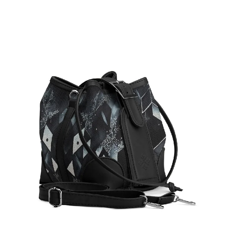 Bucket Bag with Embossed Animal Print in Tan for a Wild and Stylish Statement Black Bucket Bags Triangles Bucket Bag with Embossed Animal Print in Tan for a Wild and Stylish Statement Black Bucket Bags Triangles