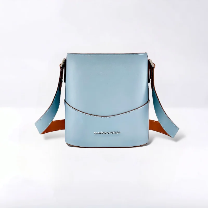 Vegan Leather Bucket Bag in Light Gray for the Ethical Fashionista Romana Bucket Bag