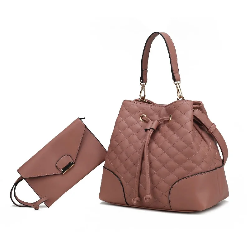 Metallic Bucket Bag in Rose Gold with Chain Strap for a Trendy Party Look Wendy Bucket Bag with Wristlet – 2 Pieces Metallic Bucket Bag in Rose Gold with Chain Strap for a Trendy Party Look Wendy Bucket Bag with Wristlet – 2 Pieces