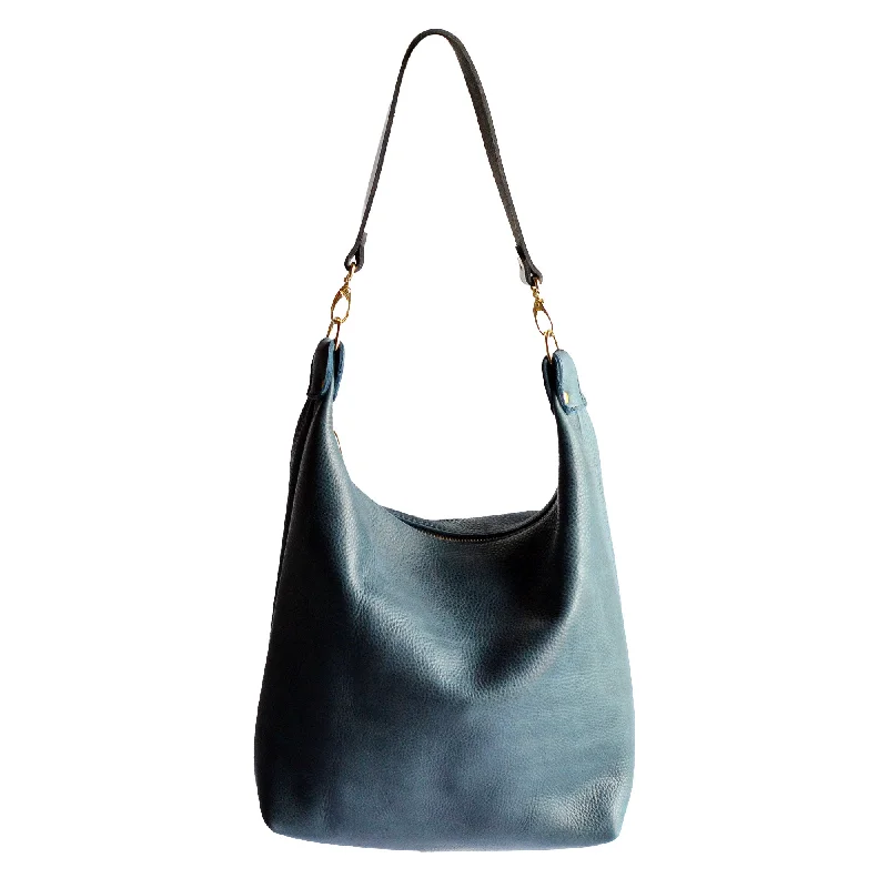 Women's Printed Bucket Bag in Floral Patterns for a Spring - Themed Day at the Park Leather BUCKET Crossbody Bag - Navy Blue Leather Women's Printed Bucket Bag in Floral Patterns for a Spring - Themed Day at the Park Leather BUCKET Crossbody Bag - Navy Blue Leather