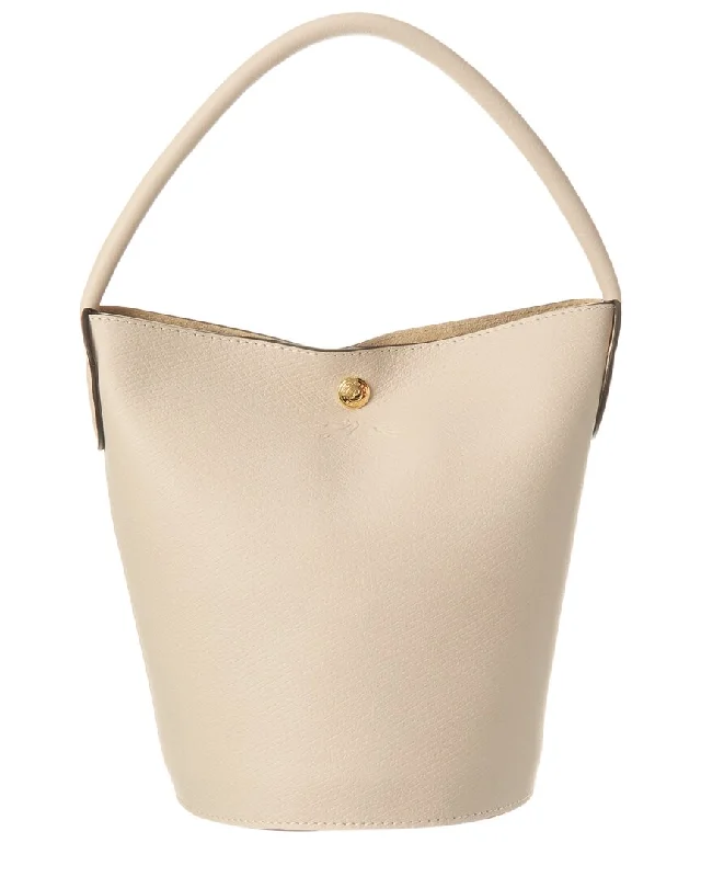 Vegan Leather Bucket Bag in Light Gray for the Ethical Fashionista Longchamp Épure Small Leather Bucket Bag Vegan Leather Bucket Bag in Light Gray for the Ethical Fashionista Longchamp Épure Small Leather Bucket Bag