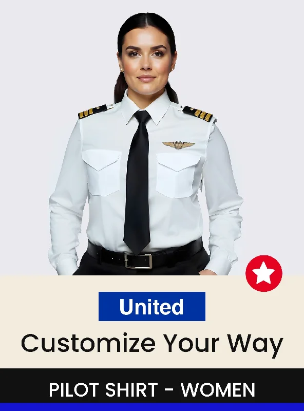 Customizable Canvas Tote Bag for Brand Promotion United Long Sleeve Custom Women's Pilot Shirt Customizable Canvas Tote Bag for Brand Promotion United Long Sleeve Custom Women's Pilot Shirt