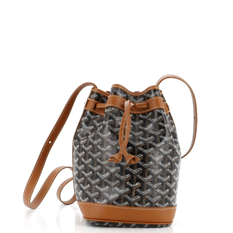 PVC Bucket Bag in Clear with Glitter Accents for a Fun and Edgy Style Petit Flot Bucket Bag Coated Canvas PM
