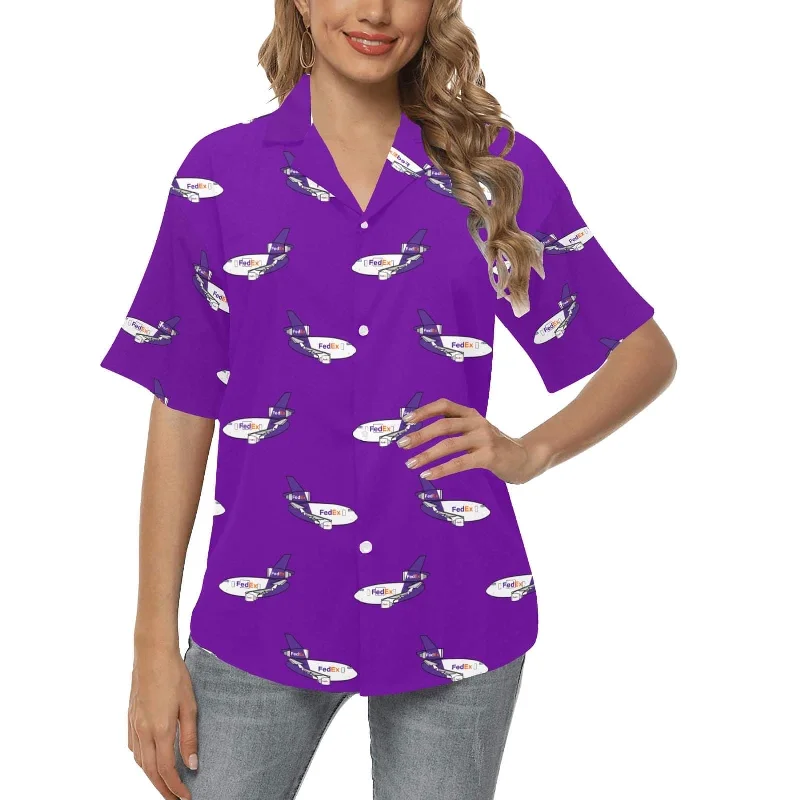 Canvas Drawstring Backpack for Gym and Workout Gear 757 767 WOMENS HAWAIIAN SHIRT PURPLE