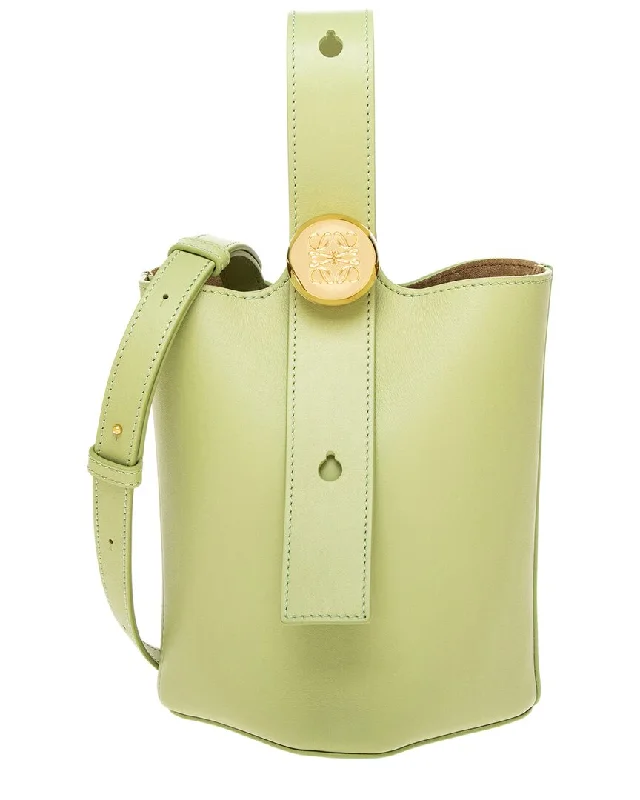 Satin Bucket Bag in Champagne with Rhinestone - Studded Logo for a Special Occasion Loewe Pebble Mini Leather Bucket Bag Satin Bucket Bag in Champagne with Rhinestone - Studded Logo for a Special Occasion Loewe Pebble Mini Leather Bucket Bag