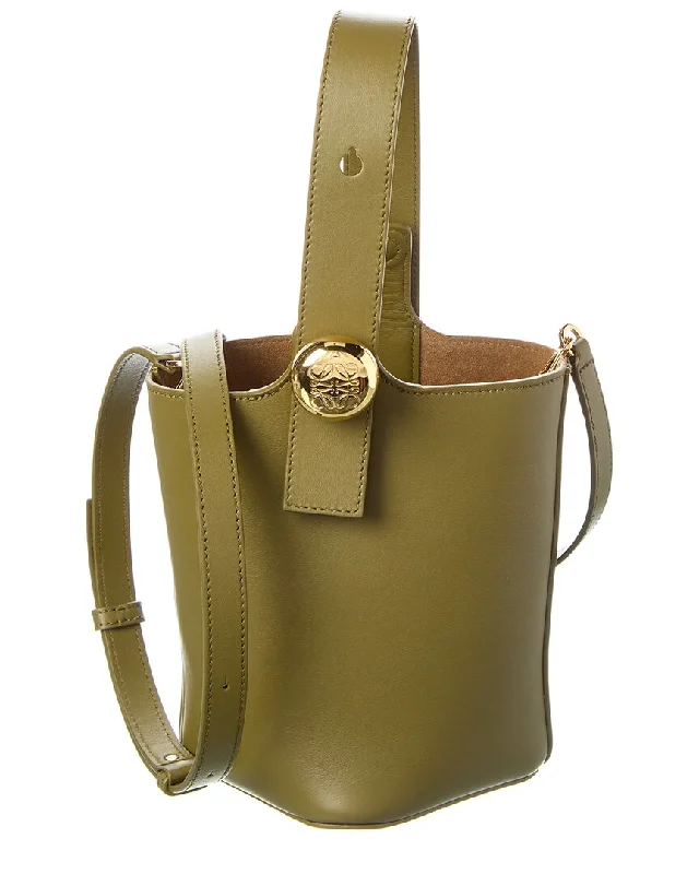 Canvas and Leather - Trimmed Bucket Bag in Beige for a Casual Weekend Getaway Loewe Pebble Mini Leather Bucket Bag Canvas and Leather - Trimmed Bucket Bag in Beige for a Casual Weekend Getaway Loewe Pebble Mini Leather Bucket Bag
