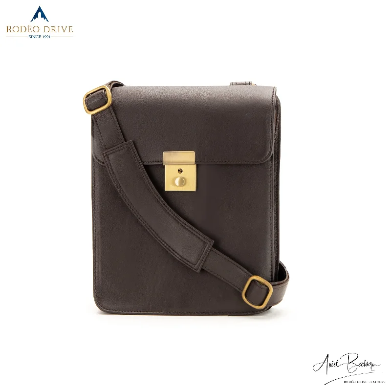 Minimalist Canvas Laptop Bag with Padded Interior for Protection FOLDING PURSE/MERCE TOTE IN BROWN