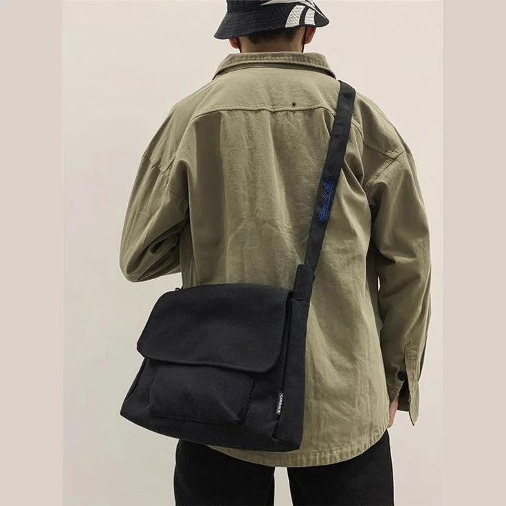 Rustic Brown Canvas Duffle Bag for Weekend Getaways Black Messenger