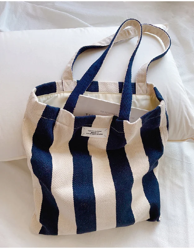 Military - Inspired Canvas Rucksack for Outdoor Adventures Elena Handbags Striped Cotton Canvas Shoulder Bag Military - Inspired Canvas Rucksack for Outdoor Adventures Elena Handbags Striped Cotton Canvas Shoulder Bag