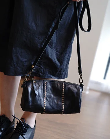 Women's Quilted Bucket Bag in Black with Silver Hardware for a Classic and Timeless Style Black Womens Rivets Small Barrel Shoulder Bag Small Rivets Bucket Crossbody Purse for Ladies Women's Quilted Bucket Bag in Black with Silver Hardware for a Classic and Timeless Style Black Womens Rivets Small Barrel Shoulder Bag Small Rivets Bucket Crossbody Purse for Ladies