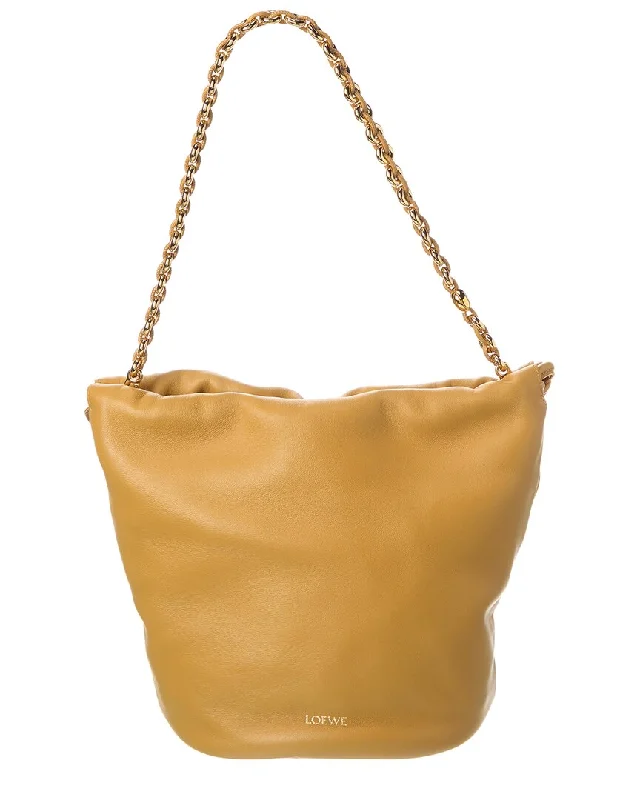 Canvas and Leather - Trimmed Bucket Bag in Beige for a Casual Weekend Getaway Loewe Flamenco Leather Bucket Bag Canvas and Leather - Trimmed Bucket Bag in Beige for a Casual Weekend Getaway Loewe Flamenco Leather Bucket Bag