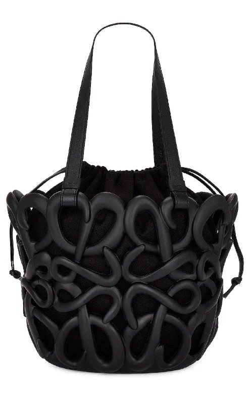 Bucket Bag with Geometric Print in Multicolor for a Contemporary and Eye - Catching Appeal Anagram Inflated Basket Bag Bucket Bag with Geometric Print in Multicolor for a Contemporary and Eye - Catching Appeal Anagram Inflated Basket Bag