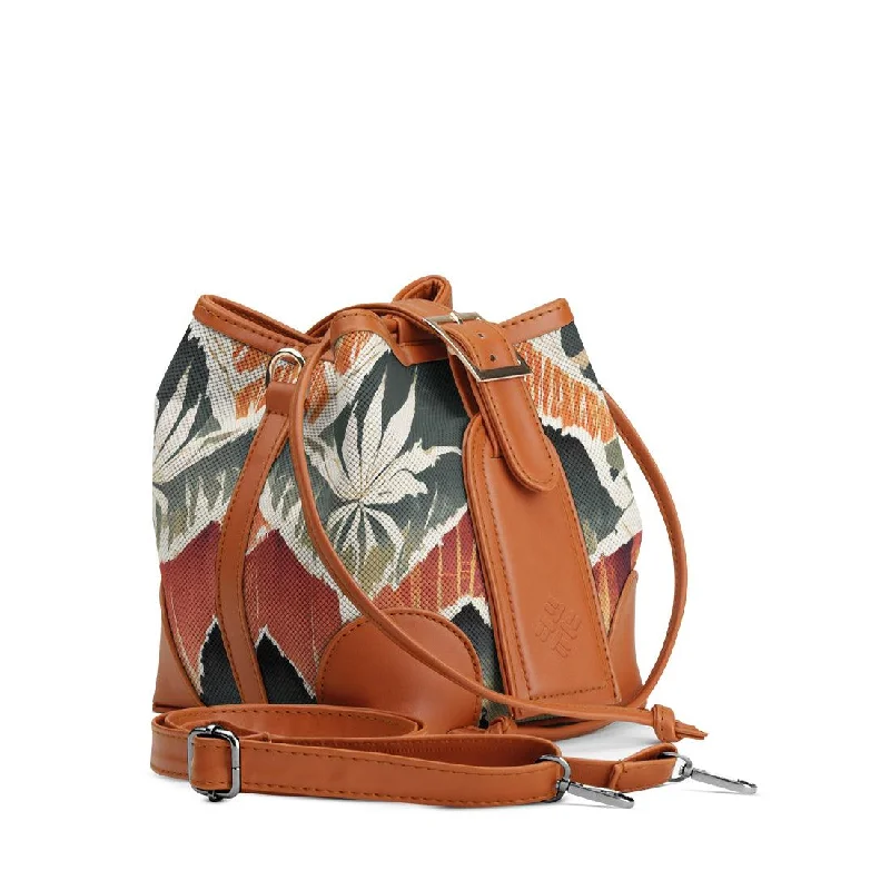 Satin Bucket Bag in Champagne with Rhinestone - Studded Logo for a Special Occasion Havana Bucket Bags Pattren Satin Bucket Bag in Champagne with Rhinestone - Studded Logo for a Special Occasion Havana Bucket Bags Pattren