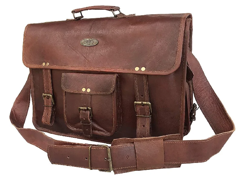 Rustic Brown Canvas Duffle Bag for Weekend Getaways Handmade Laptop Bag