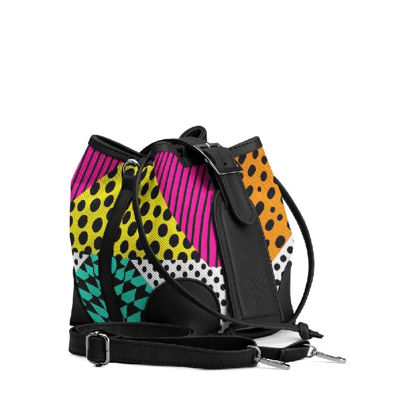 Women's Quilted Bucket Bag in Black with Silver Hardware for a Classic and Timeless Style Black Bucket Bags Flows Women's Quilted Bucket Bag in Black with Silver Hardware for a Classic and Timeless Style Black Bucket Bags Flows