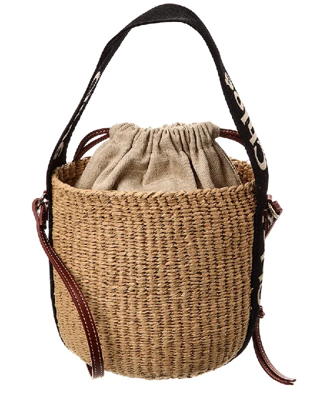 Women's Printed Bucket Bag in Floral Patterns for a Spring - Themed Day at the Park Chloé Woody Small Paper & Leather Bucket Bag Women's Printed Bucket Bag in Floral Patterns for a Spring - Themed Day at the Park Chloé Woody Small Paper & Leather Bucket Bag