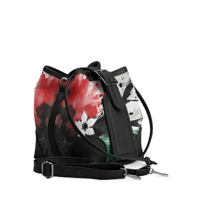 Faux Fur - Lined Bucket Bag in White for a Cozy Winter Accessory Black Bucket Bags Palestine sail Faux Fur - Lined Bucket Bag in White for a Cozy Winter Accessory Black Bucket Bags Palestine sail