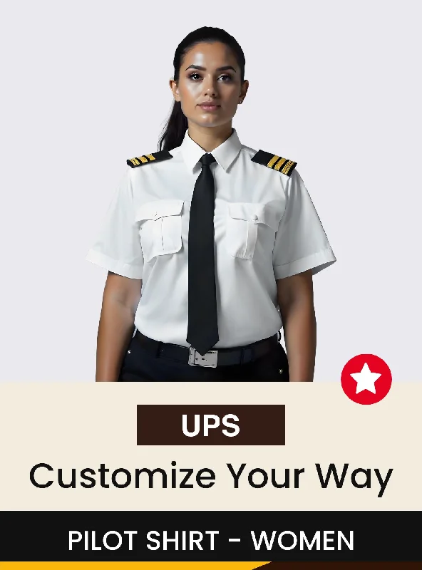 Plus - Size Canvas Tote Bag for Carrying Large Items UPS Short Sleeve Custom Women's Pilot Plus - Size Canvas Tote Bag for Carrying Large Items UPS Short Sleeve Custom Women's Pilot