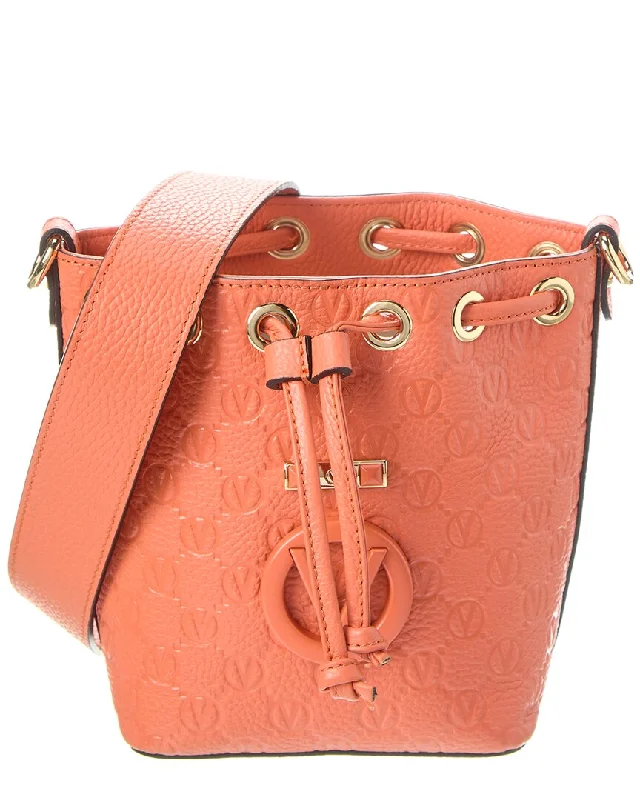 Women's Drawstring Bucket Bag in Mustard Yellow with Pockets for Practicality Valentino by Mario Valentino Jules Leather Bucket Bag Women's Drawstring Bucket Bag in Mustard Yellow with Pockets for Practicality Valentino by Mario Valentino Jules Leather Bucket Bag