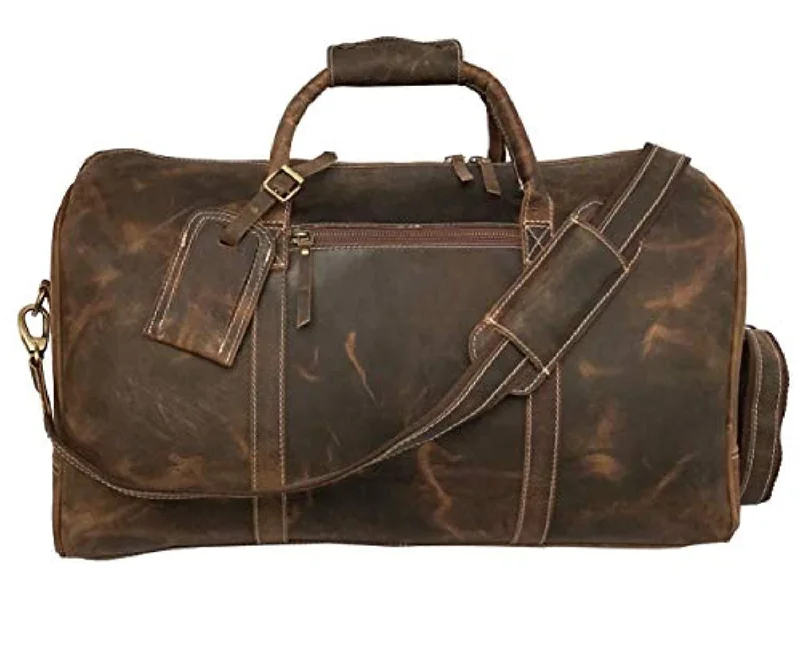 Printed Floral Pattern Canvas Shoulder Bag for Spring Outfits Leather Travel Duffle Bag | Gym Sports Bag Airplane Luggage Carry-On Bag