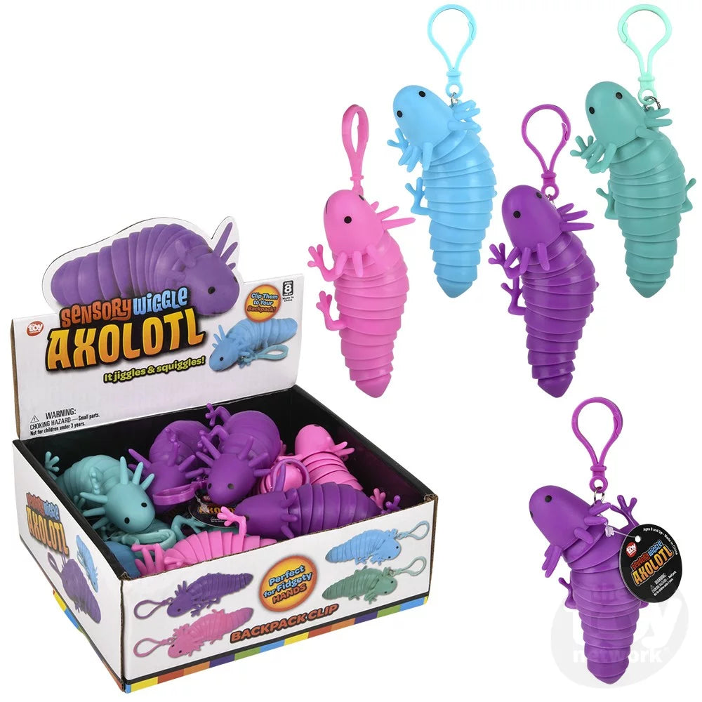 Wiggle Sensory Axolotl Backpack Clip